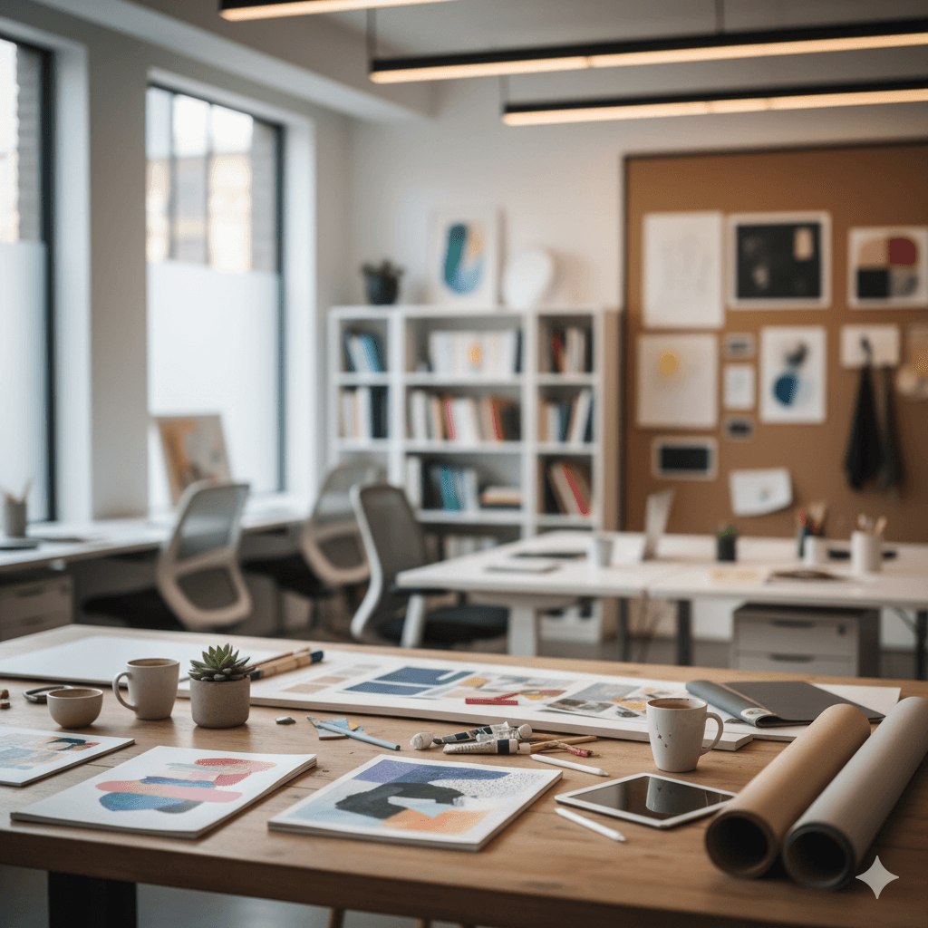 Modern creative or design studio